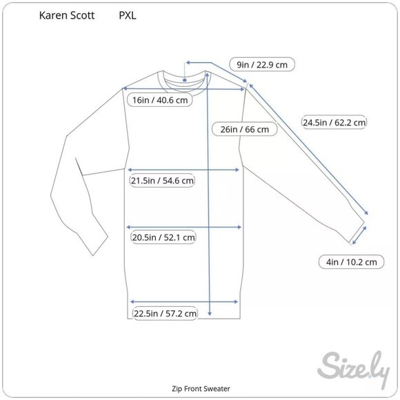 Karen Scott Women's Zip PXL Chestnut Cardigan Sweater NWT $49.50 - Picture 2 of 5